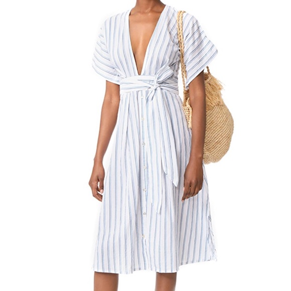 faithfull the brand mustang midi dress